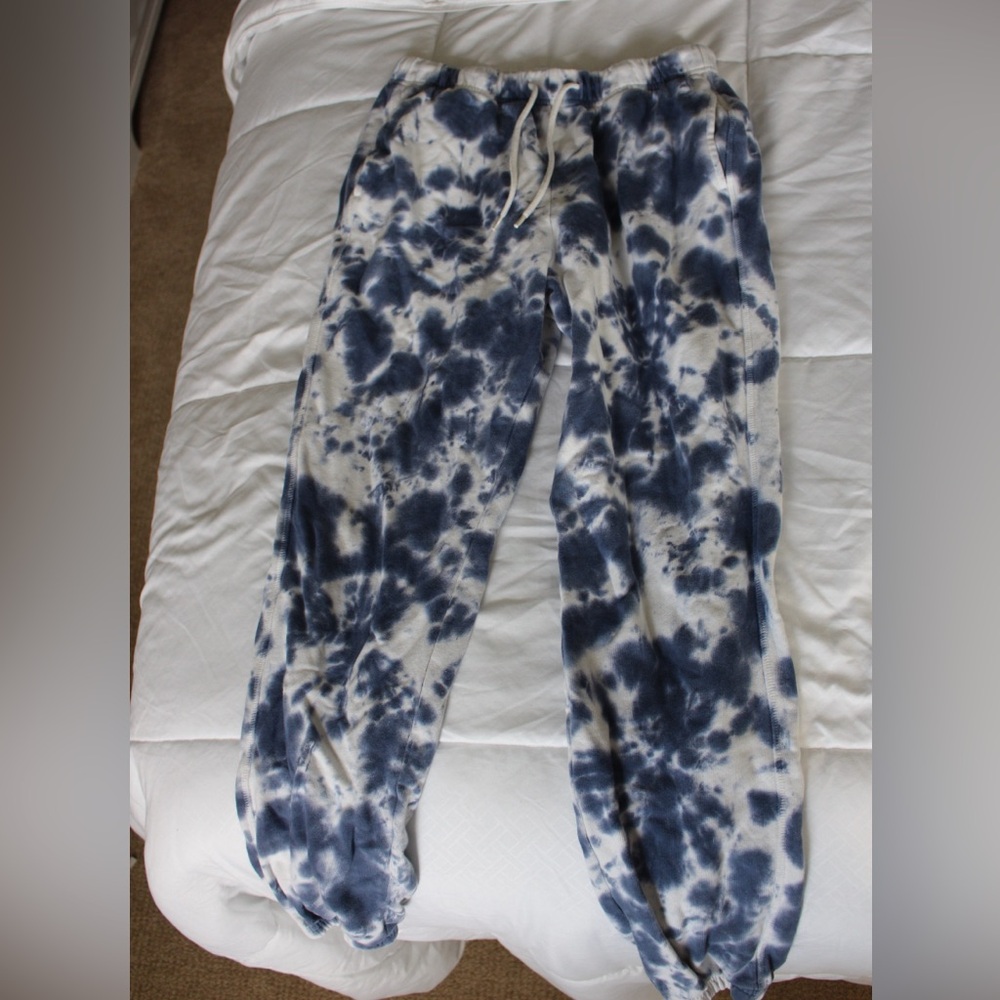 Old Navy Blue and White Tie-Dye Joggers